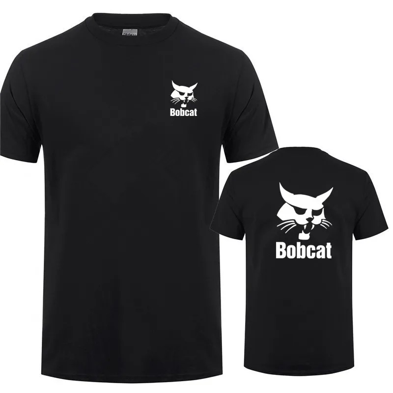 Heavy Equipment Logo - Bobcat تي شيرت الصيف الرجال قصيرة