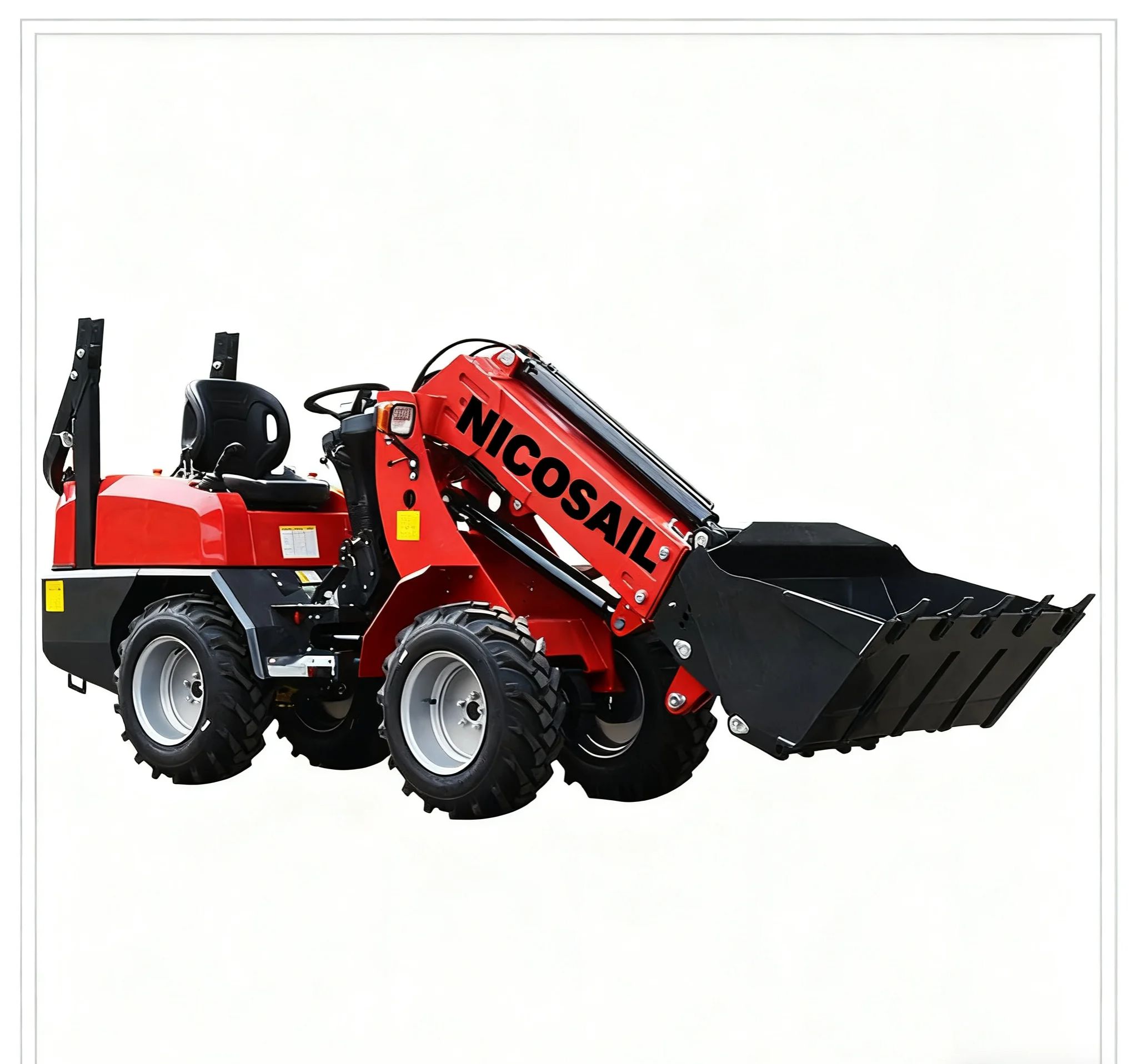 Wheel Loader - لودر صيني صغير ذو ذراع تلسكوبي،