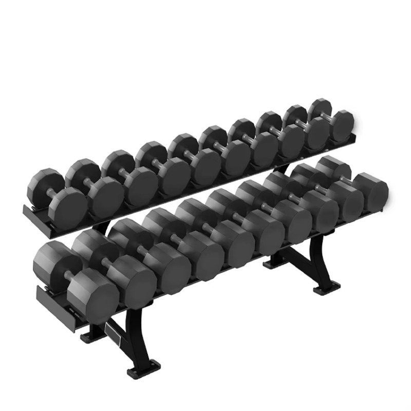 Heavy Equipment Gym - رف تخزين أثقال من طبقتين يتسع