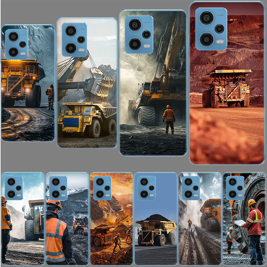 جراب هاتف متين بتصميم شاحنة قل - مراجعة Dump Truck Heavy Equipment وسعره