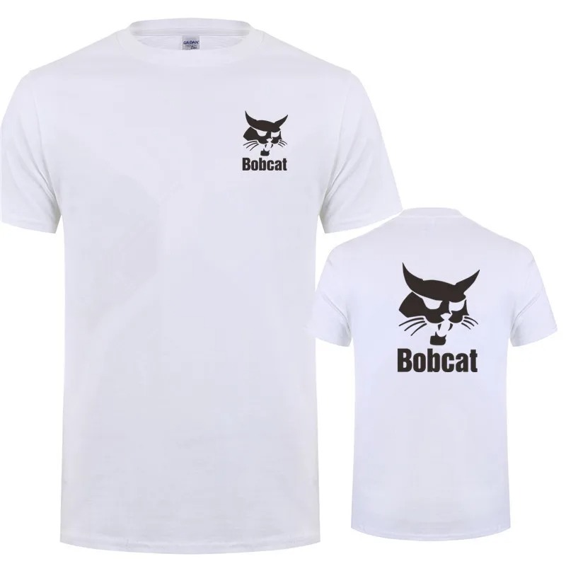 Bobcat تي شيرت الصيف الرجال قص - مراجعة Heavy Equipment Logo وسعره