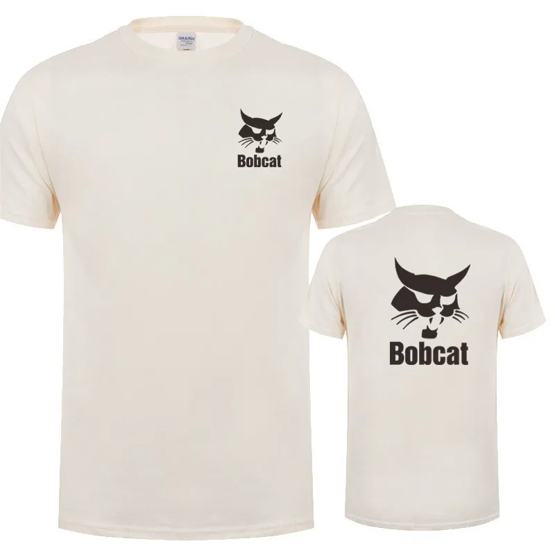 Bobcat تي شيرت الصيف الرجال قص - مراجعة Heavy Equipment Logo وسعره